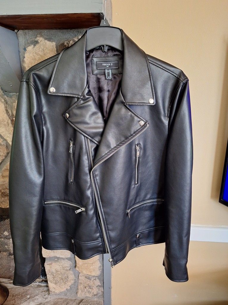 Faux Leather Motorcycle XXL Jacket