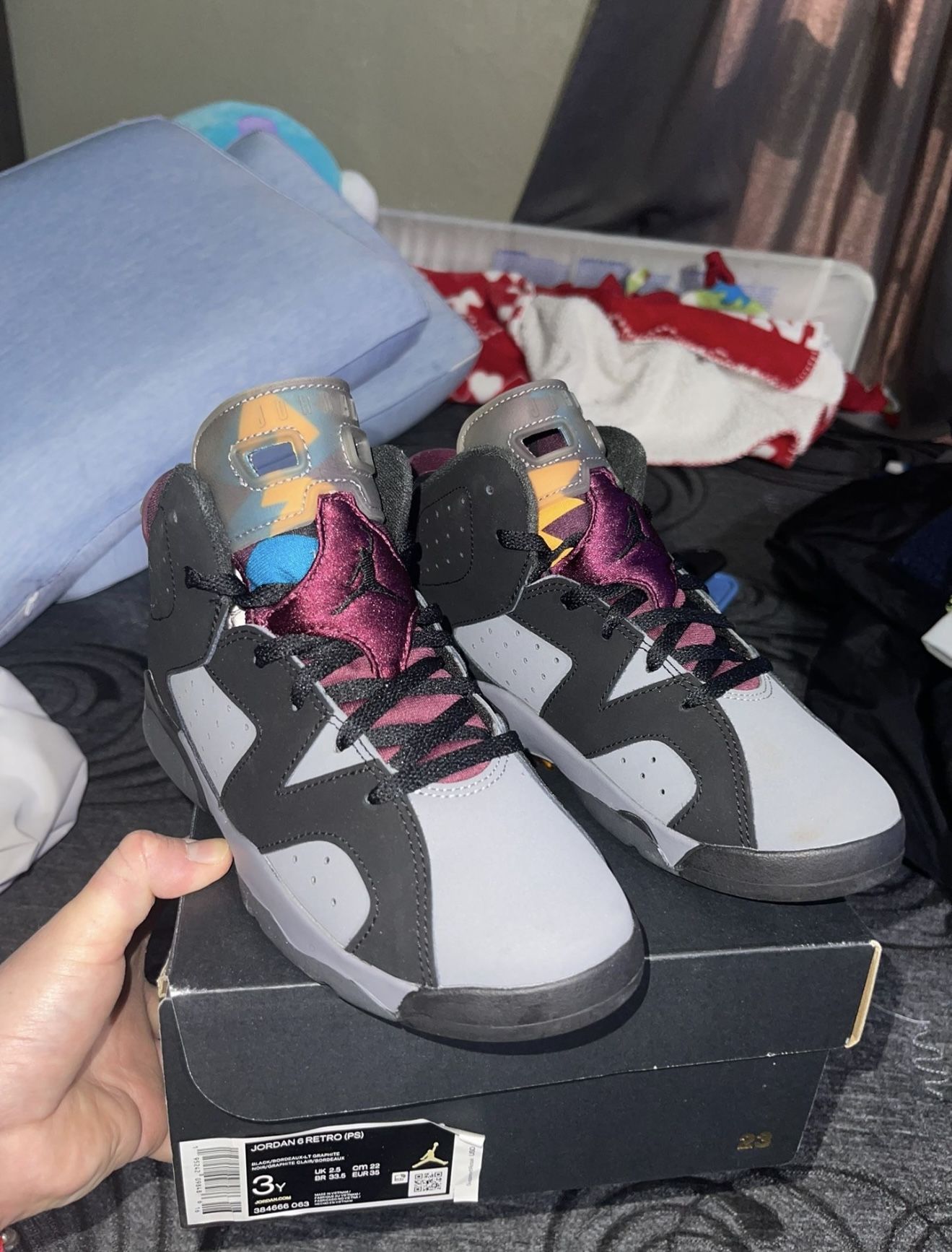 Jordan 6 Bordeaux (Size 3y)