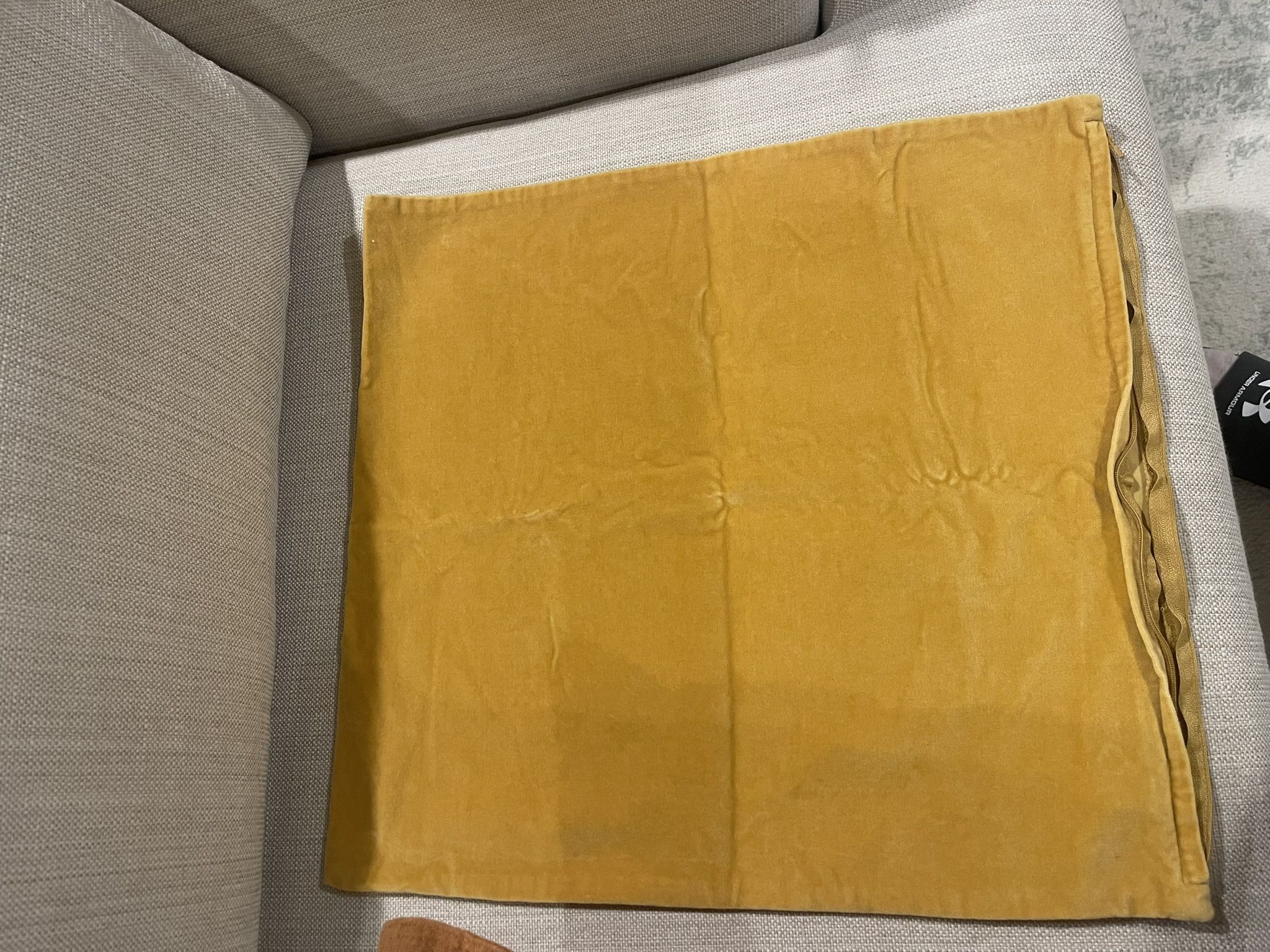 Mustard Velvet Pillow Case 16x16