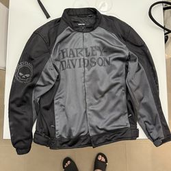Harley-Davidson Men's Riding Mesh Jacket, Willie G. Skull, Black  2XL