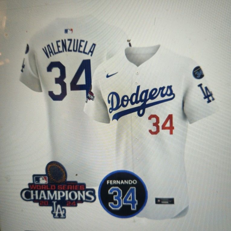 L.A. DODGERS VALENZULA World Series Jerseys