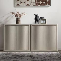 New assembled Buffet Cabinet with Storage 69.2" Sideboard Accent Modern Credenza with Doors & Shelves Fluted Tall Media Console Mid Century Coffee Bar