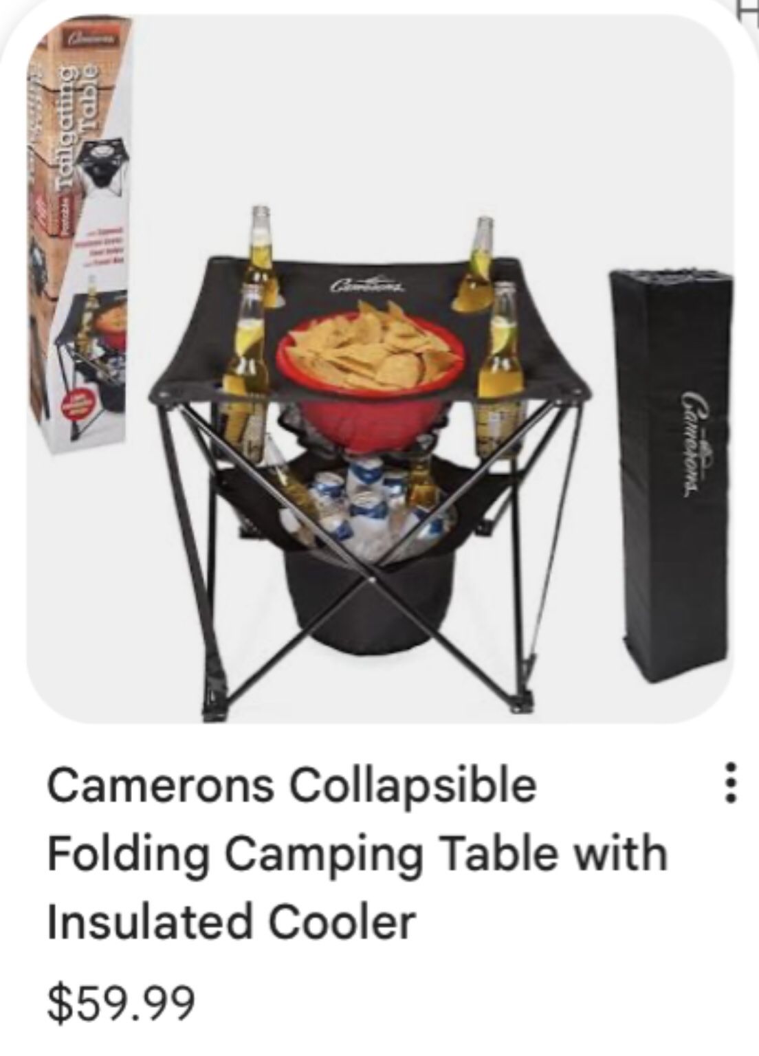 Tailgating Table With Cooler! New In Box!