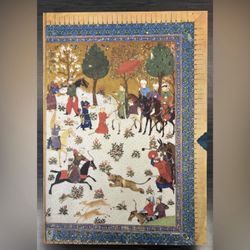 SHAHNAMEH OF BAYSUNQUR c. 1430 Iran Iranian Original 50’s Vintage Fine Art Print Antique Persia Persian Collectible Italy Printed Poster Ephemera