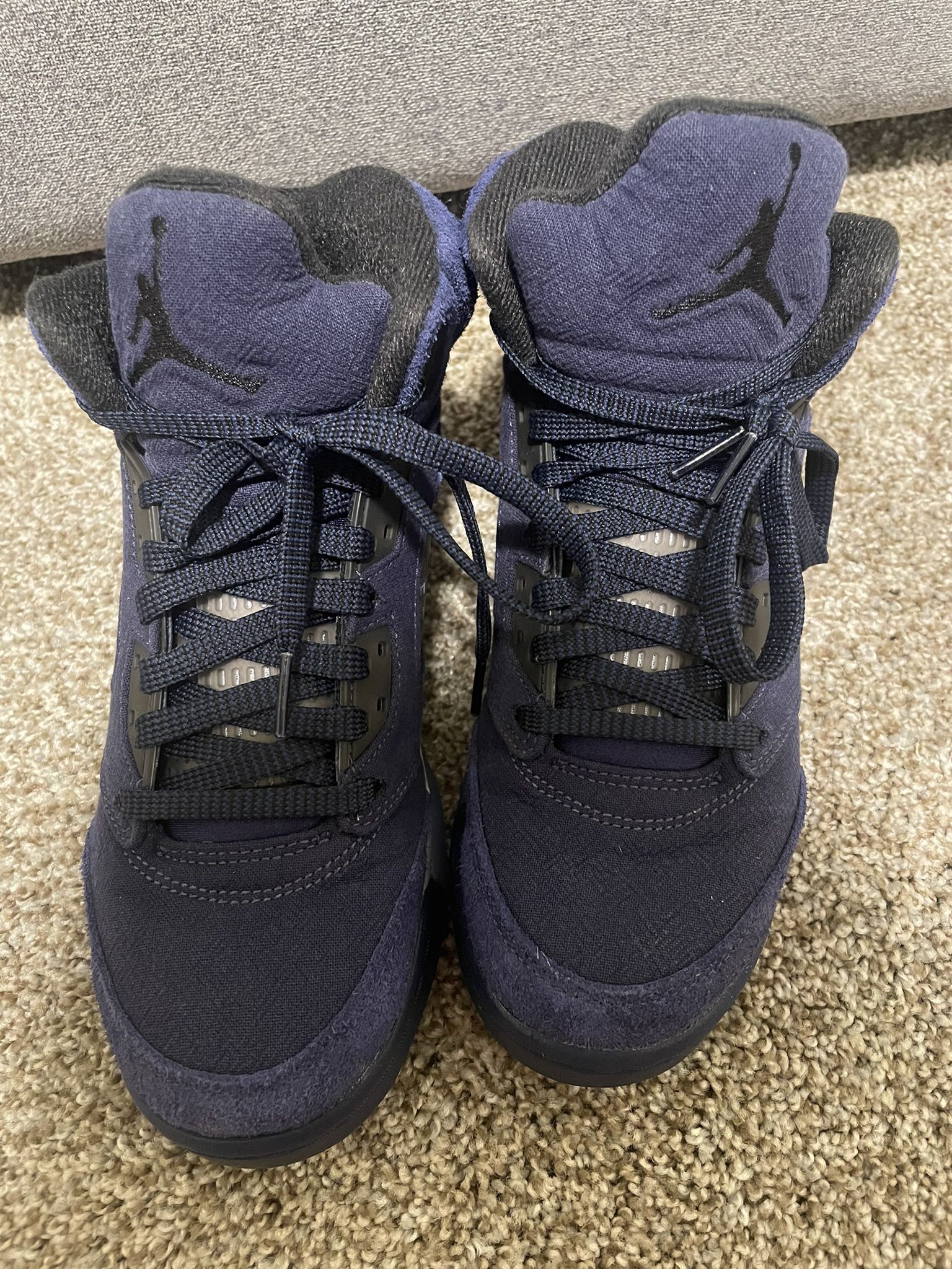 Grade School Air Jordan 5 Retro SE Midnight Navy/Black-Football Grey