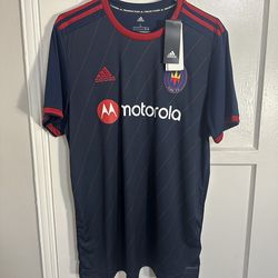 NEW 20/21 Adidas Chicago Fire FC Home Futbol Jersey Bloke Men’s Large