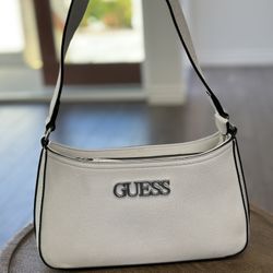 White GUESS Shoulder Purse