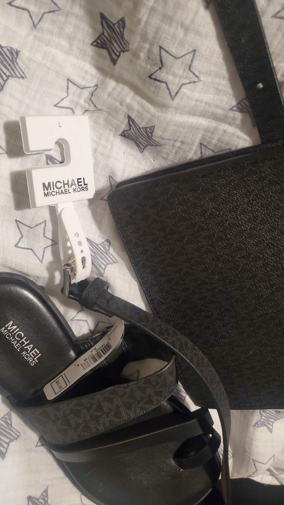 Michael Kors sandals and belt bag