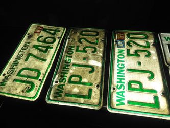Old licence plates