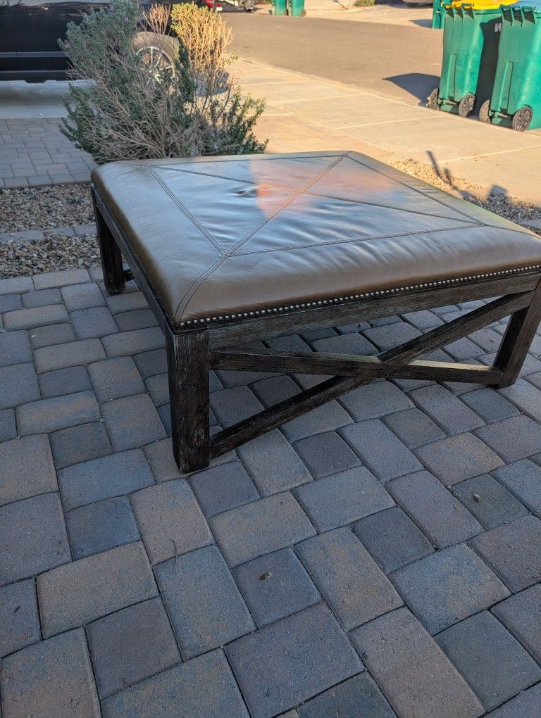 Leather Bassett Furniture Ottoman