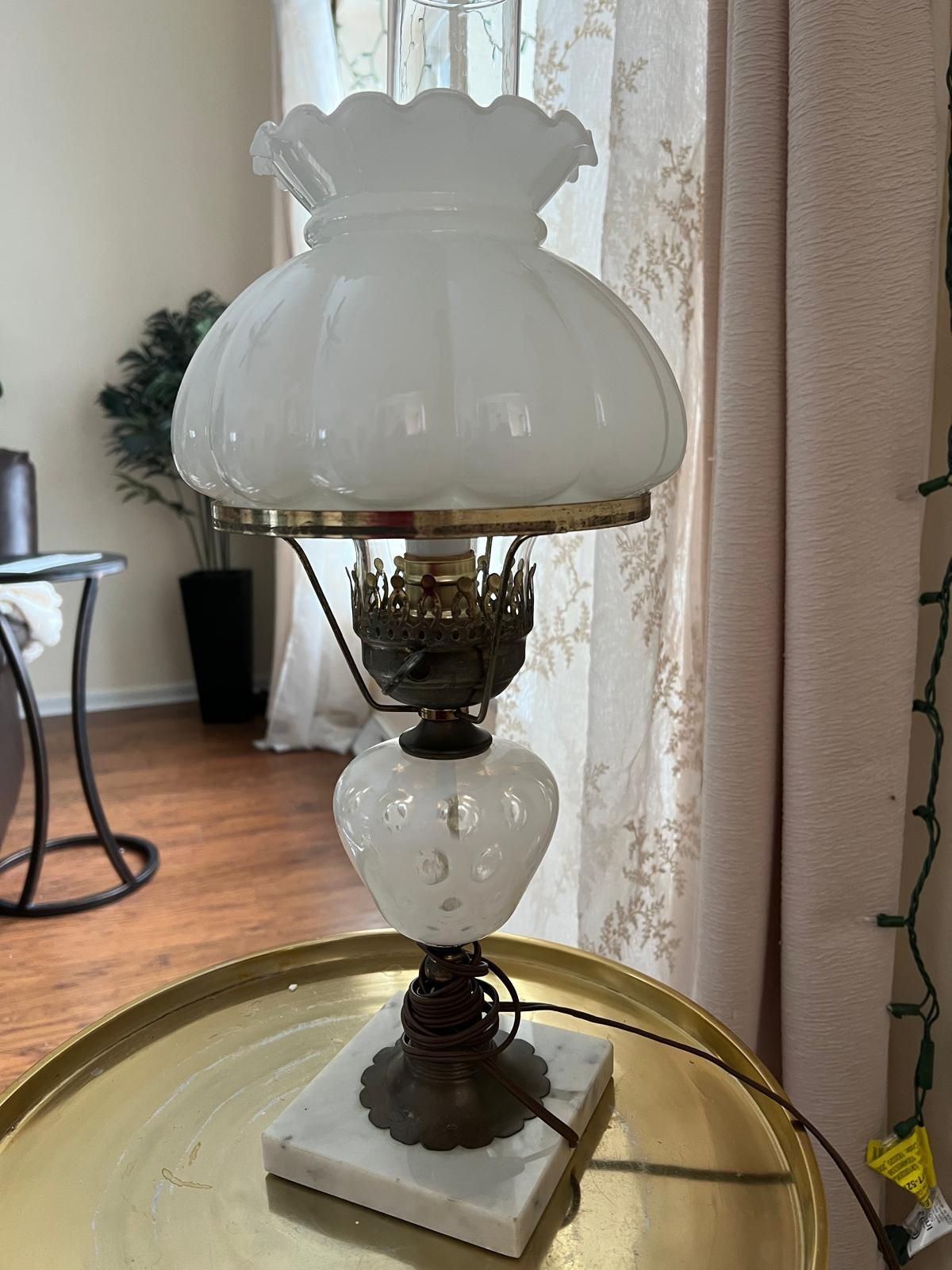 Vintage Electric Hurricane Lamp