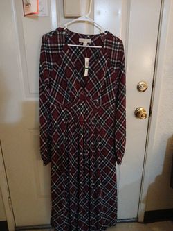 MICHAEL KORS PLAID DRESS SIZE  L "BRAND NEW