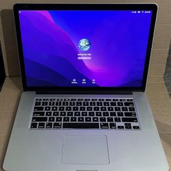 2.2 GHz Apple MacBook Pro 15” 2015 A1398 i7 16GB 512 SSD Fully Functional RUNS SONOMA 