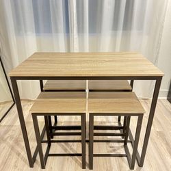 Dining Table Set W/Four (4) Stools