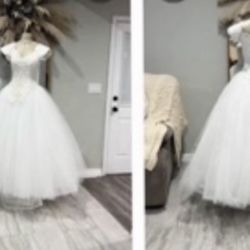 Gown /xsmall /sm White Beige 