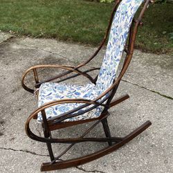 Vintage Rustic Willow Rocking Chair