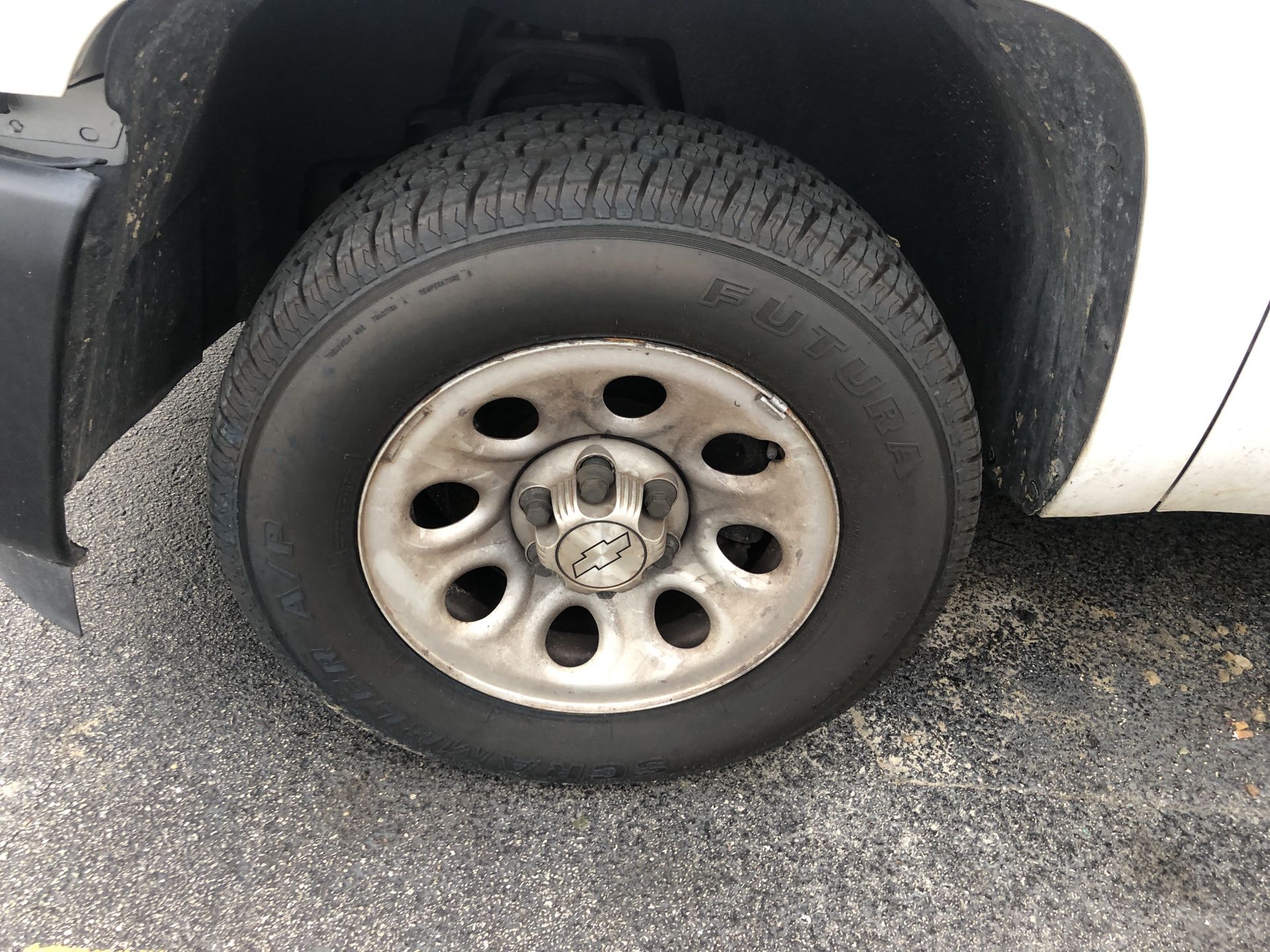 Set of 4 Silverado rims and tires