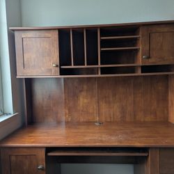Desk Hutch Top Walnut Color Top$40 Or Desk&Top$120