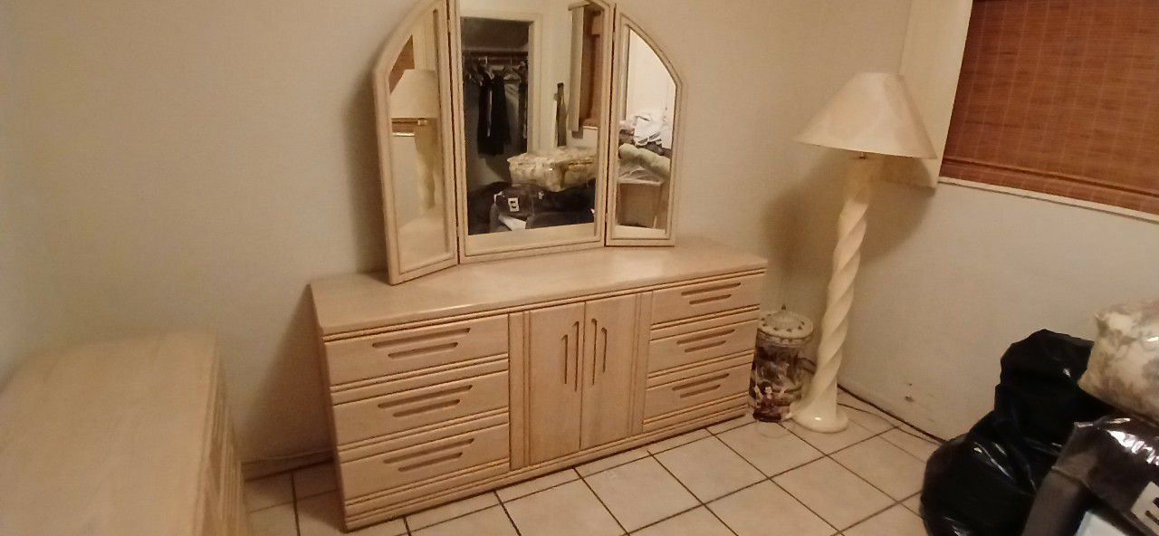 Two dressers One with a Mirror One without both for $100 need It gone today