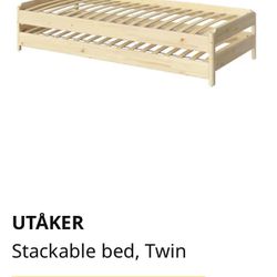 $90—IKEA STACKABLE TWINS BED FRAMES