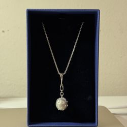 Swarovski Ball Pendant Silver Necklace 