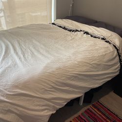WILL ACCEPT BEST OFFER Full sized bed set (bed frame, mattress, comforter)