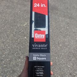 Oatey Vivante 24 Inch Shower Drain Black 