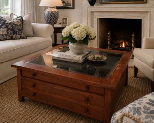 Vintage style map/display table