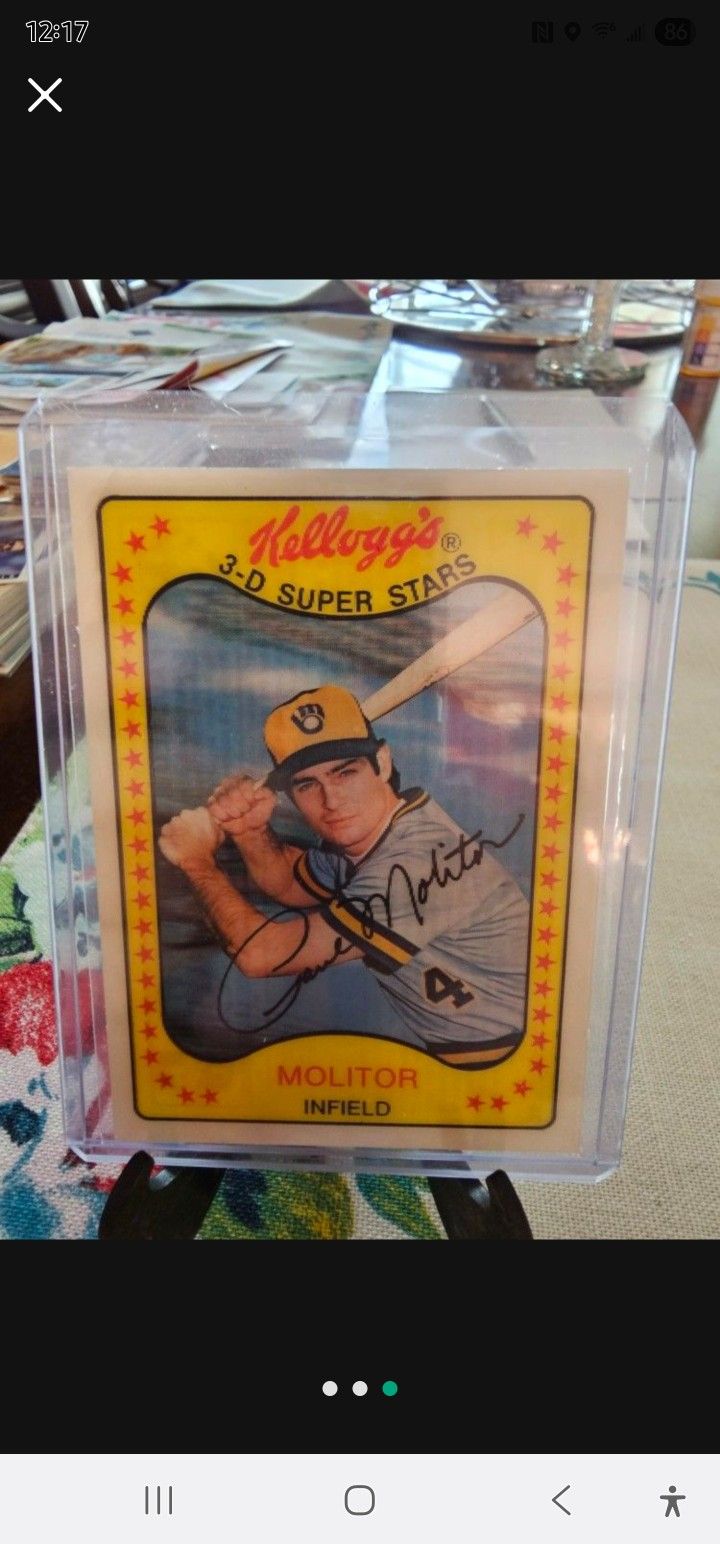 Paul Molitor '81 Kelloggs 3D Superstars Baseball Card