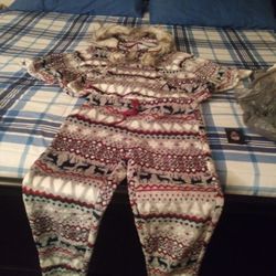 Ladies Pancho Style Pajamas Size Small