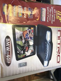 Nitro ceiling mount flip down monitor