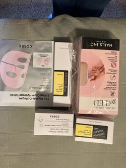 Cosrx skincare and a gel LED lamp