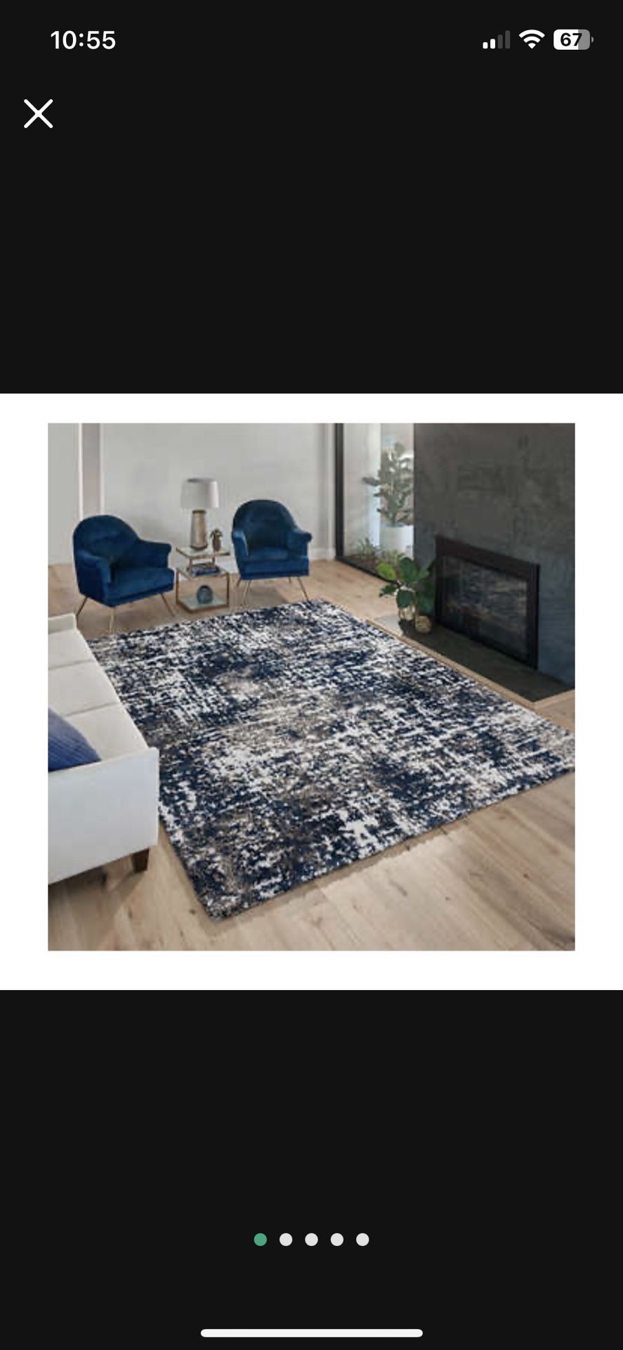 Thomasville Bali Cloud Plush Shag, Sorrento Blue 6’6”X 9’6”