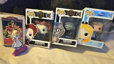 Alice In Wonderland Funko Pop Lot & MIni Figure 