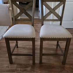 2 Barstool Height Chairs. 