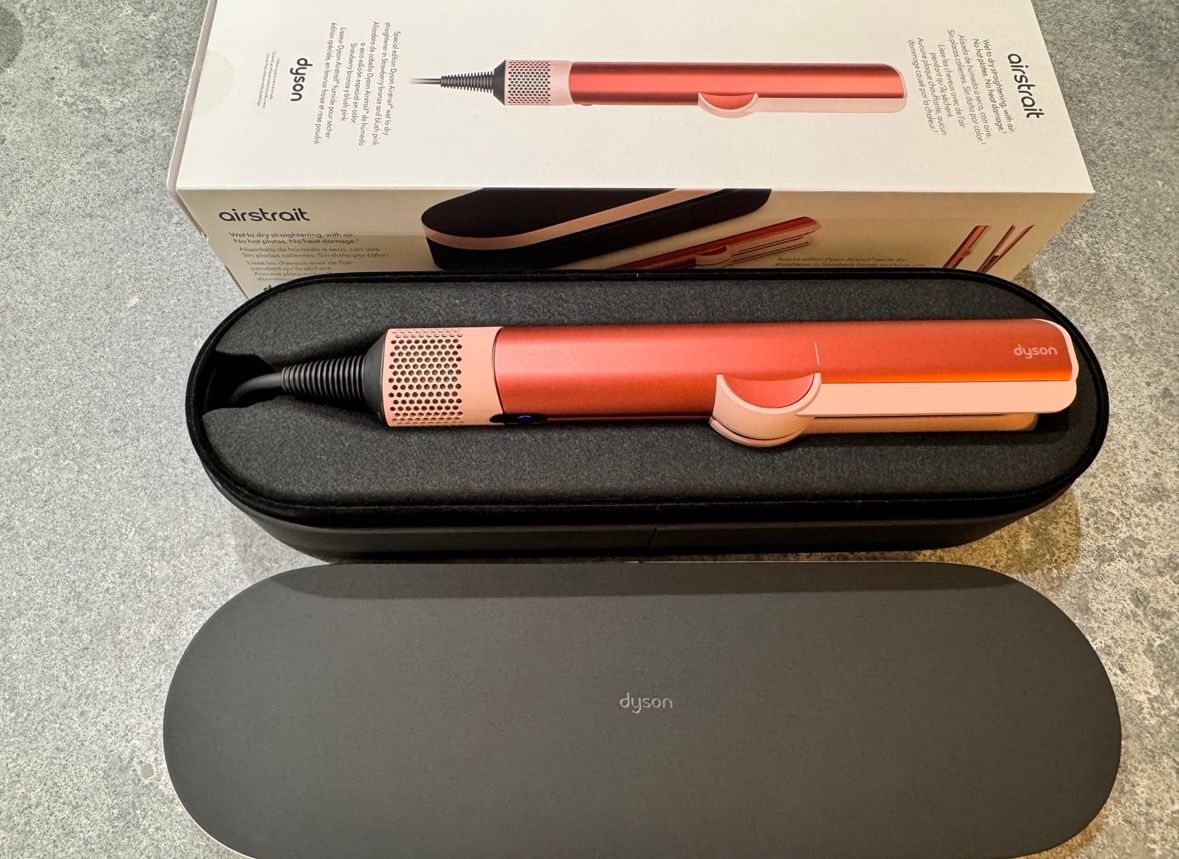 Dyson Special Edition Airstrait Straightener in Strawberry Bronze and Blush Pink
