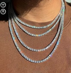 Moissanite Tennis Chain 5mm 925