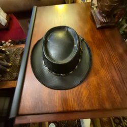 Hatquarters USA  by Henschel Genuine Black Leather Western Hat. Hat size is  X-Large.