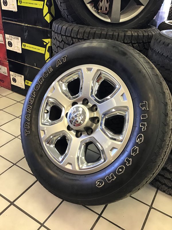 Like New Oem Dodge Ram 2500 20 Silver Chrome Rims Wheels Firestone
