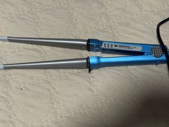 Babyliss Blue Tapered Curling Wand with Temperature Control