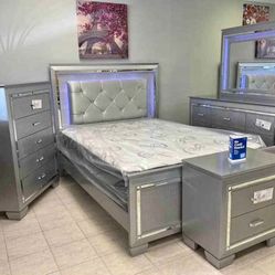 Brand New Bedroom Set With FREE MATTRESS- Shop Now Pay Later 