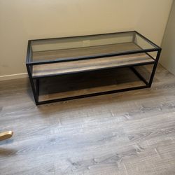 Glass top coffee table