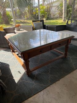 Large Wooden Coffee Table