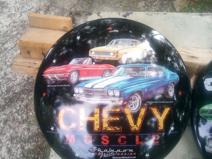 Chevrolet or Mopar Muscle Cars Metal Signs.