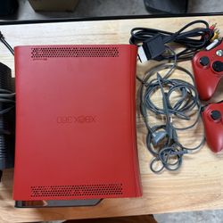 Xbox 360 Console Resident Evil 5 Red Controller 120 GB Tested Works Jasper 12.1