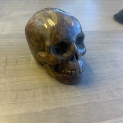 Bamboo Jasper Skull