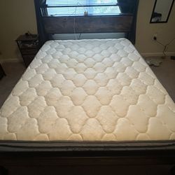Bed Frame, Mattress & Nightstand 