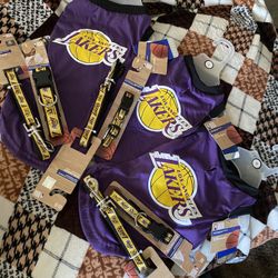 3pc Los Angeles Lakers Dog Jersey, Leash & Collar