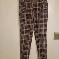 Women's Plaid Winter Elastic Waist Pants One Size Only
