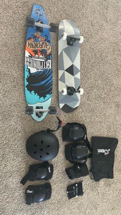 2 Skateboards + Gear (LIGHTLY USED)